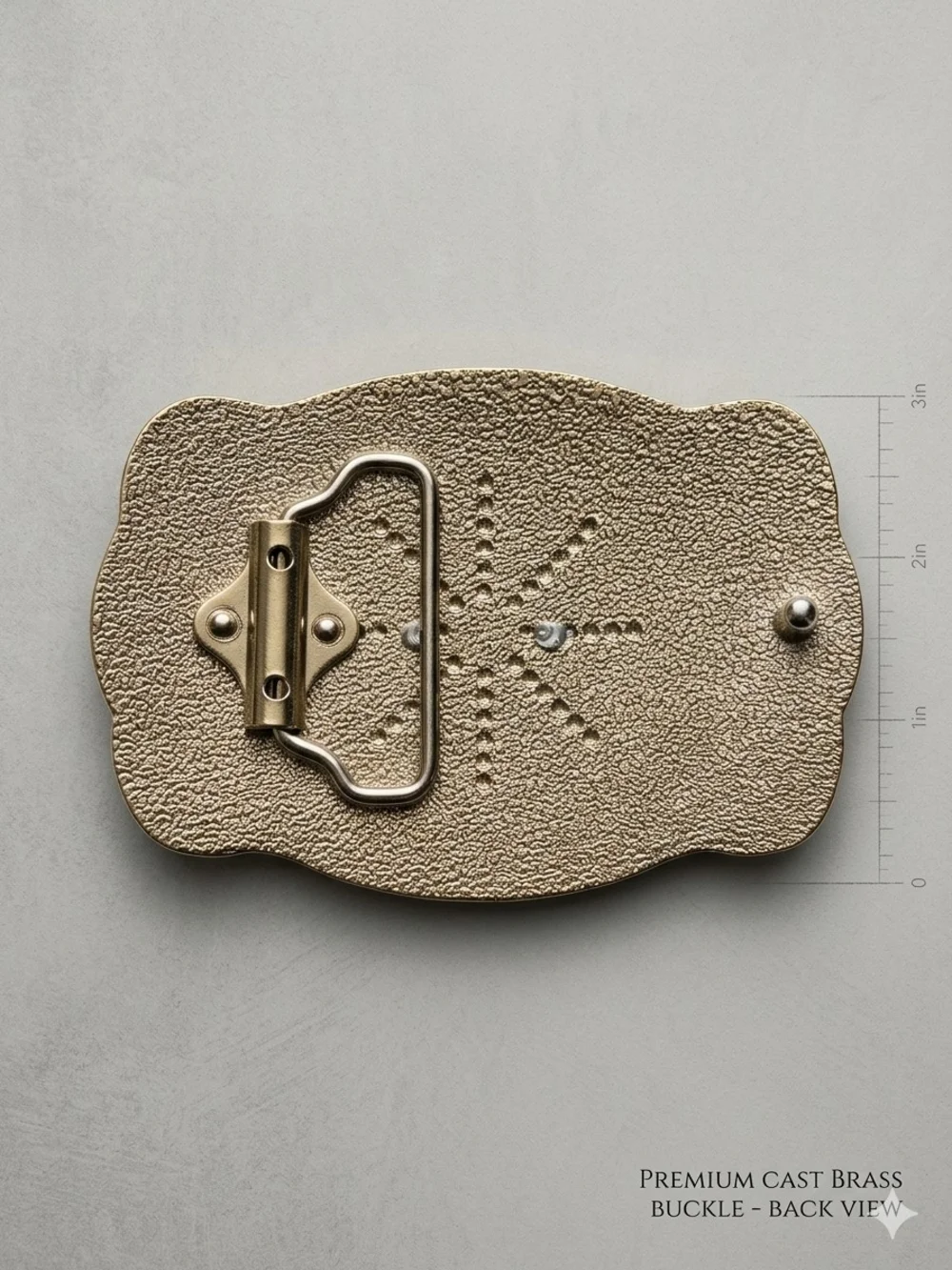 Western Gold Silver Longhorn Brass Buckle